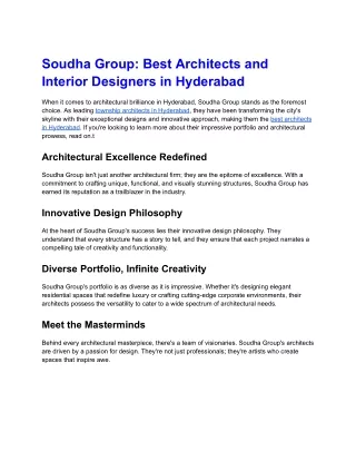 Soudha Group_ Best Architects and Interior Designers in Hyderabad (1)