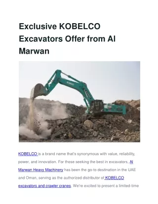 Exclusive-KOBELCO-Excavators-Offer-from-Al-Marwan
