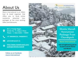 Shimla Manali Honeymoon Package From Chandigarh
