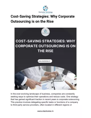 Cost-Saving Strategies_ Why Corporate Outsourcing is on the Rise