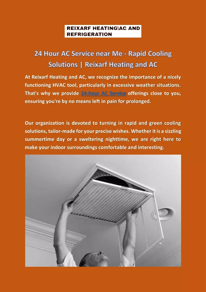 at reixarf heating and ac we recognize