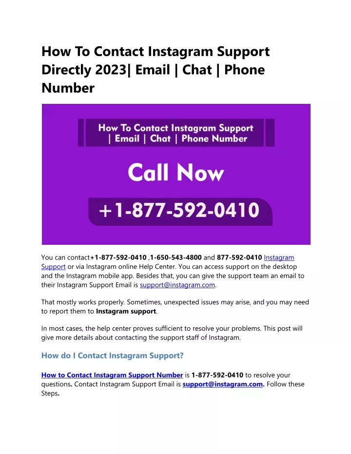 how to contact instagram support directly 2023