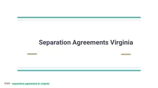 separation agreement virginia