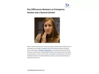 Key Differences Between an Emergency Dentist and a General Dentist