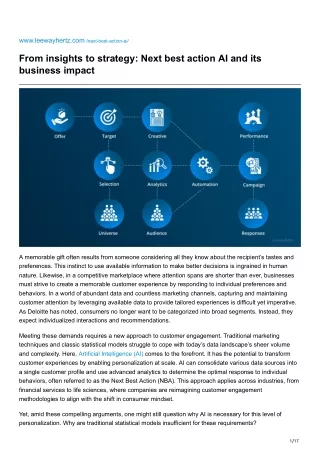 leewayhertz.com-From insights to strategy Next best action AI and its business impact-1