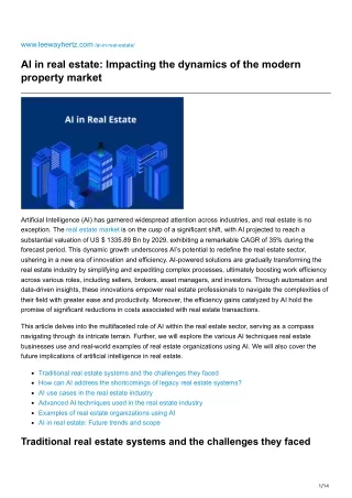 leewayhertz.com-AI in real estate Impacting the dynamics of the modern property market-1