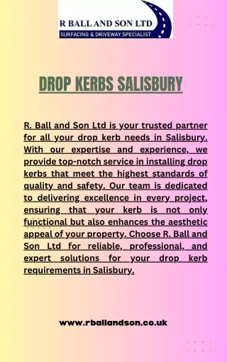 Drop Kerbs Salisbury