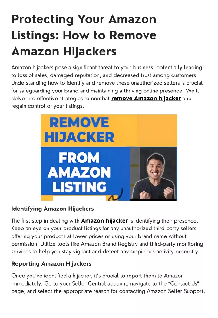 protecting your amazon listings how to remove