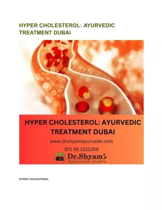 HYPER CHOLESTEROL_ AYURVEDIC TREATMENT DUBAI