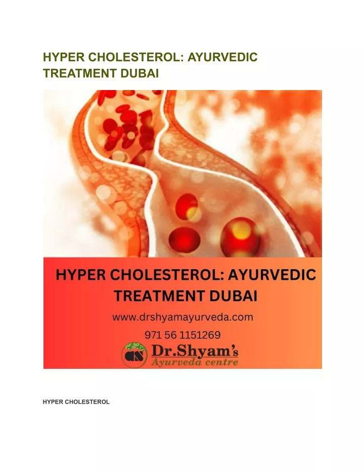 hyper cholesterol ayurvedic treatment dubai