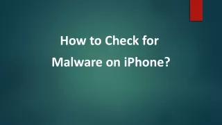 how to check for malware on iphone