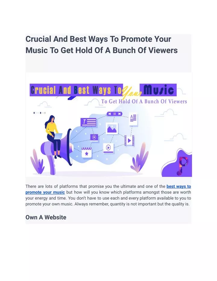 crucial and best ways to promote your music