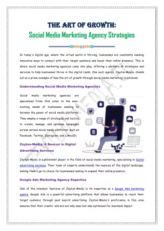Social Media Marketing Agency Strategies