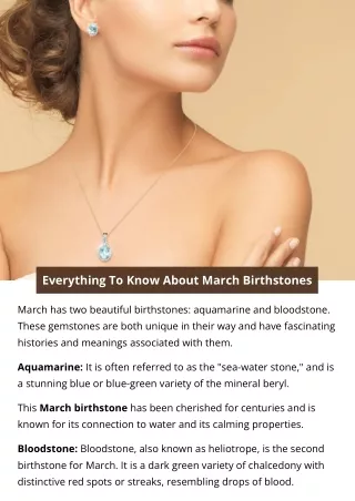 Everything To Know About March Birthstones