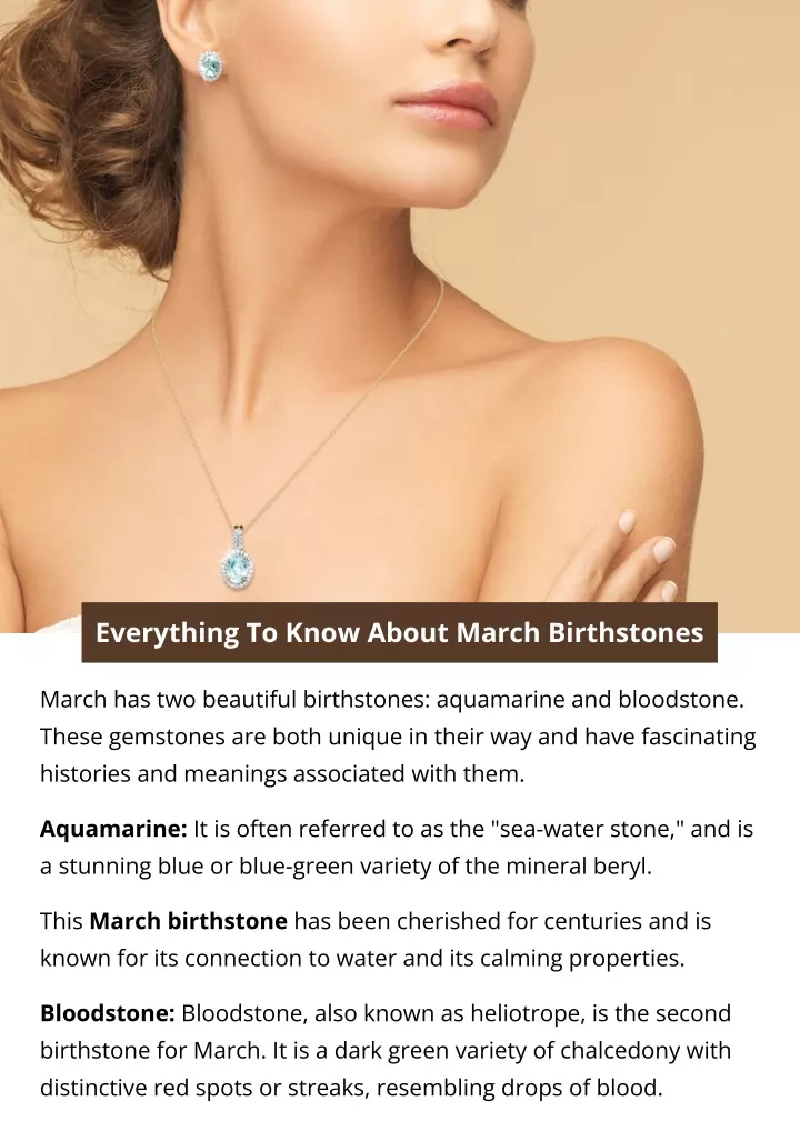 everything to know about march birthstones
