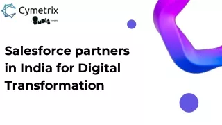 Cymetrix - Salesforce partners in India for Digital Transformation