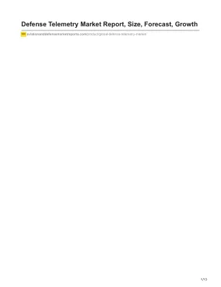 defense telemetry market report size forecast