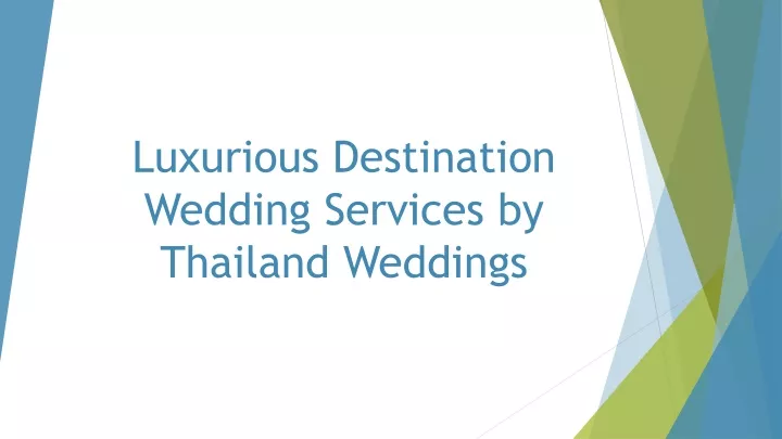 luxurious destination wedding services