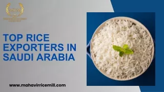 Top Rice Exporters In Saudi Arabia
