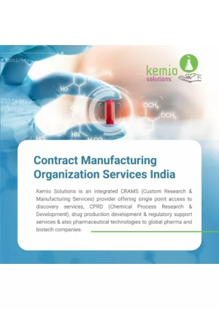 Contract Manufacturing Organization Services India
