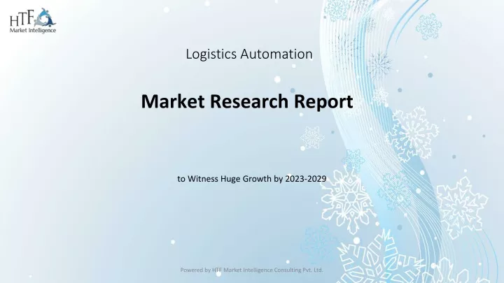logistics automation market research report
