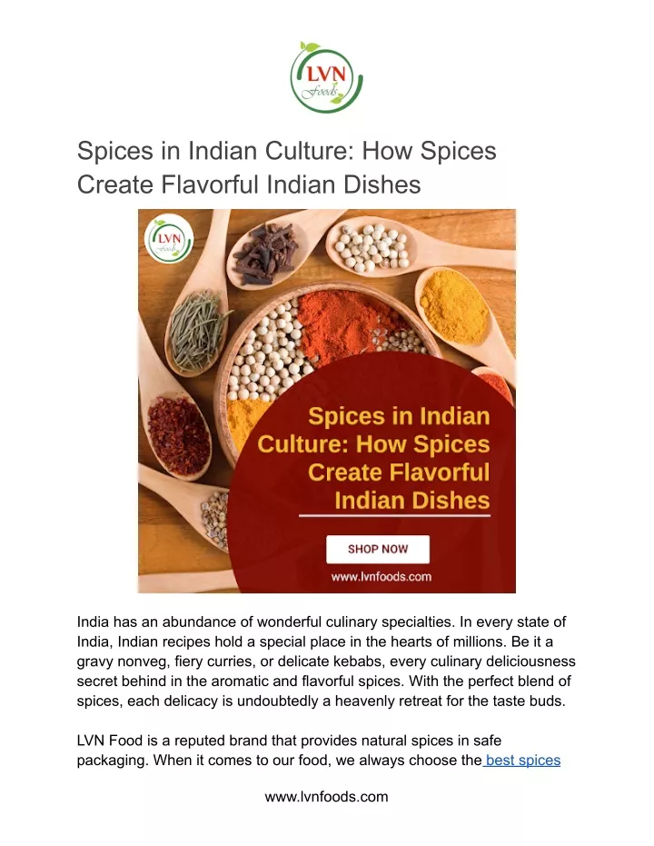 spices in indian culture how spices create