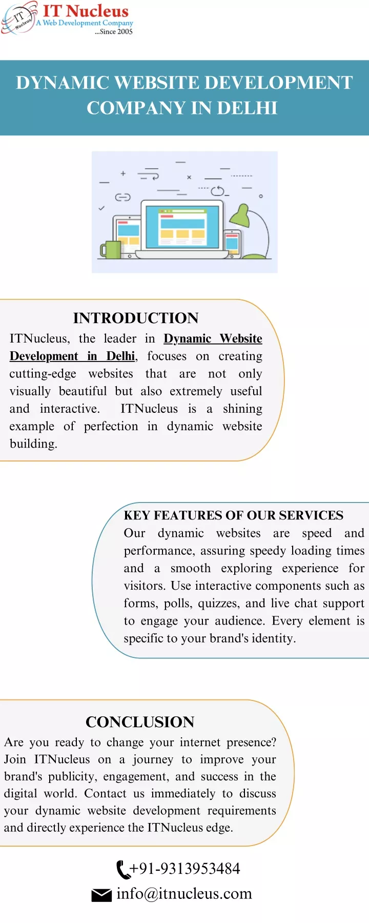dynamic website development company in delhi