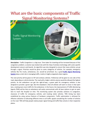 What are the basic components of Traffic Signal Monitoring Systems