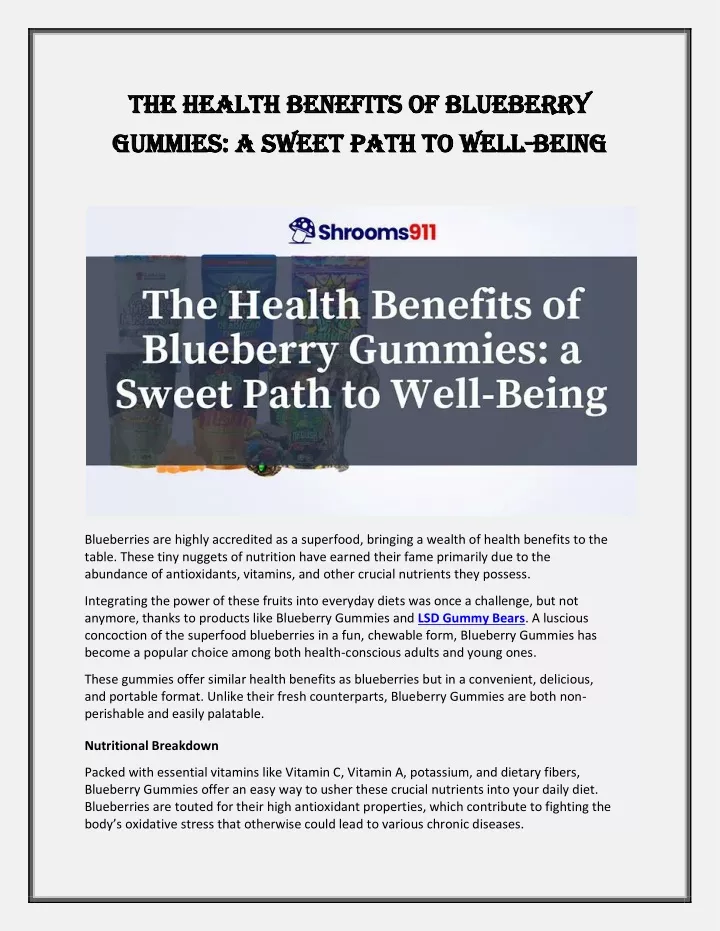 the health benefits of blueberry the health