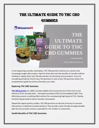 The Ultimate Guide to THC CBD Gummies