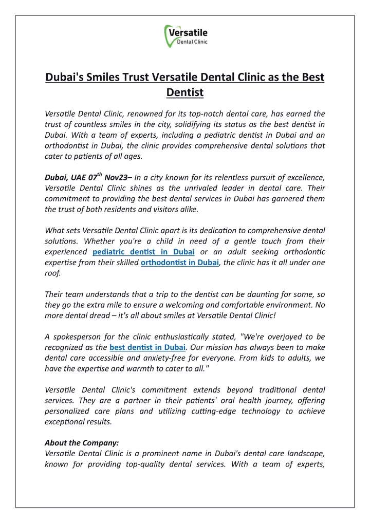 dubai s smiles trust versatile dental clinic