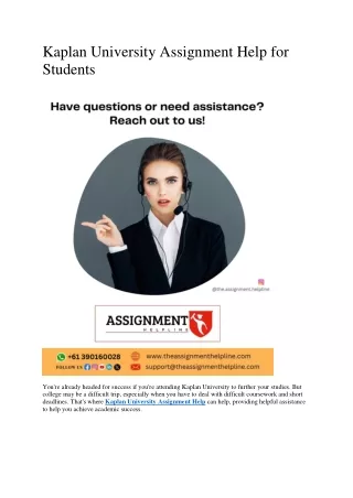kaplan university assignment help for students