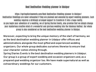 Best Destination Wedding planner in Udaipur