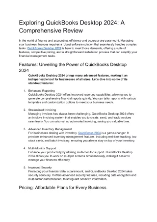Exploring QuickBooks Desktop 2024_ A Comprehensive Review