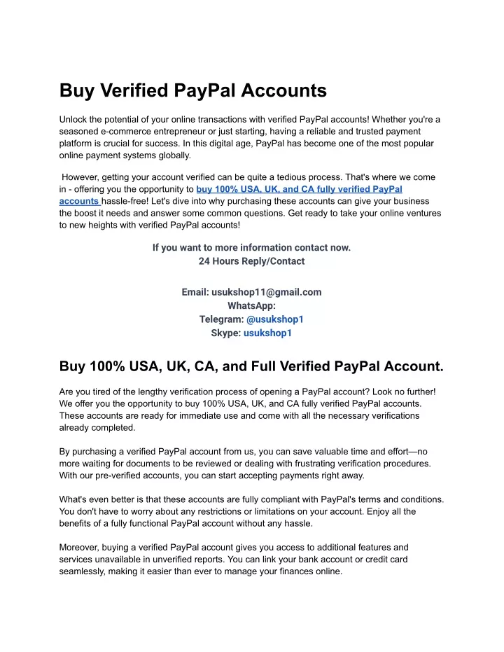 buy verified paypal accounts