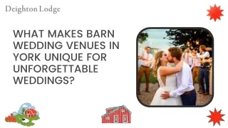 Barn wedding venue York