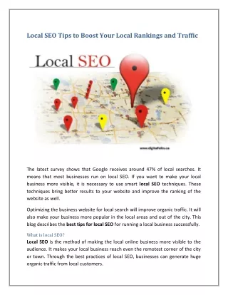 Local SEO Tips to Boost Your Local Rankings