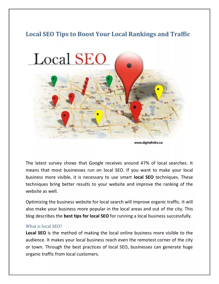 local seo tips to boost your local rankings