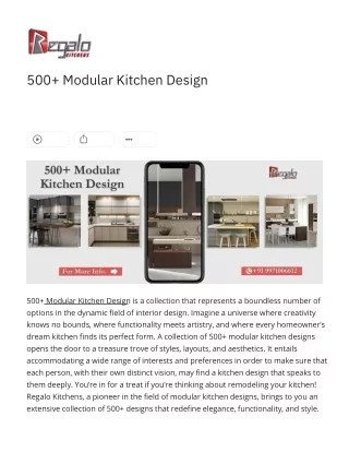500 modular kitchen design