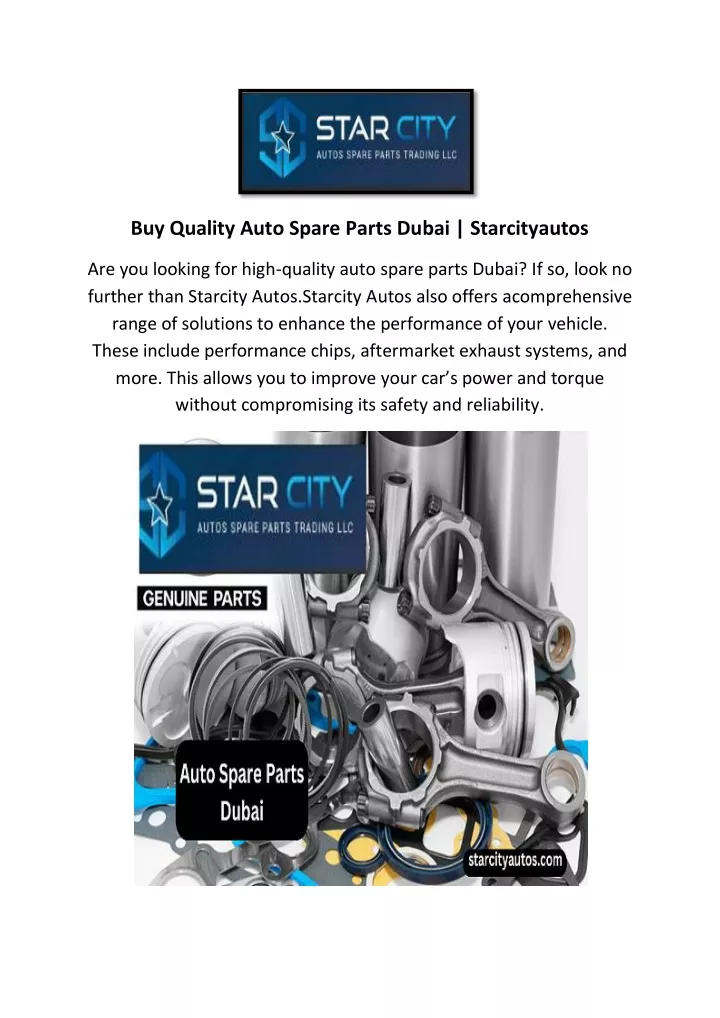 buy quality auto spare parts dubai starcityautos