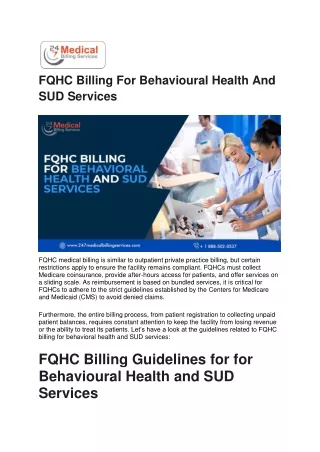 fqhc billing for behavioural health