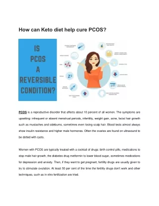 How can Keto diet help cure PCOS