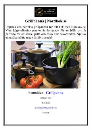 Grillpanna  Nordkok.se