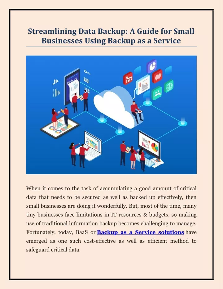 streamlining data backup a guide for small