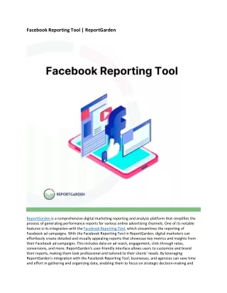 facebook reporting tool reportgarden