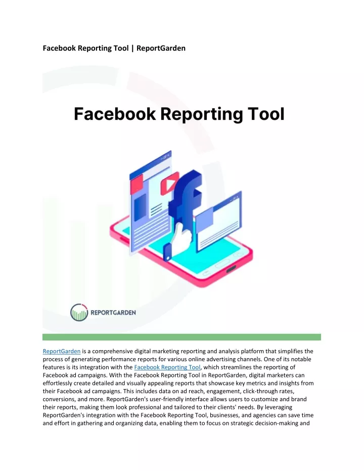 facebook reporting tool reportgarden