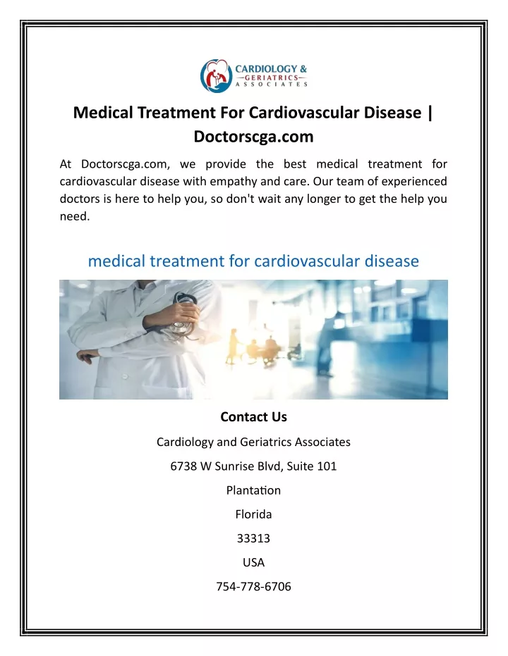 medical treatment for cardiovascular disease
