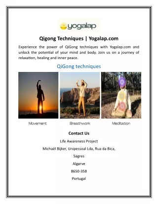 Qigong Techniques  Yogalap