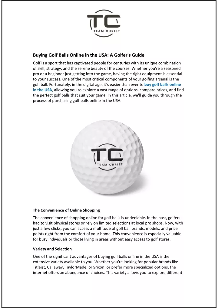 buying golf balls online in the usa a golfer