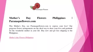 Mother’s Day Flowers Philippines  Paranaqueflowers.com